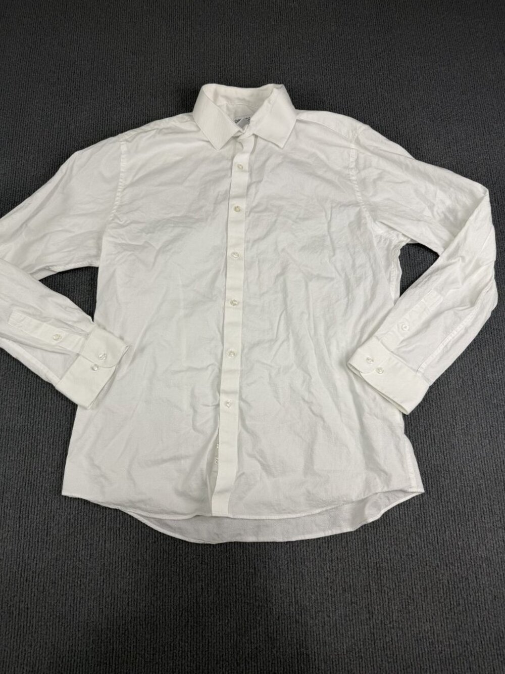 Bar III Mens White Slim Fit Long Sleeve Dress Shirt 16-16 1/2 34-35